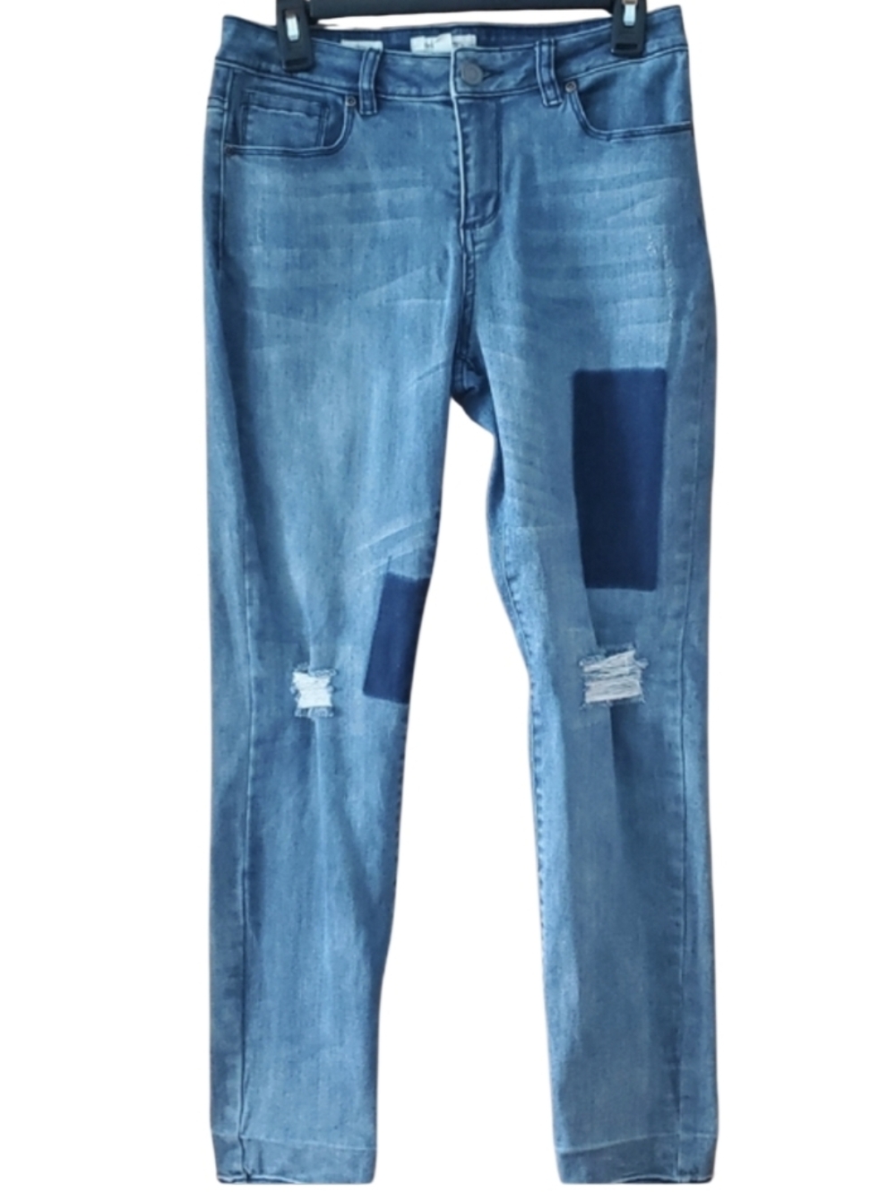 Tribal Jeans Women's Blue Patchwork Detail Skinny Jeans Size‎ 8